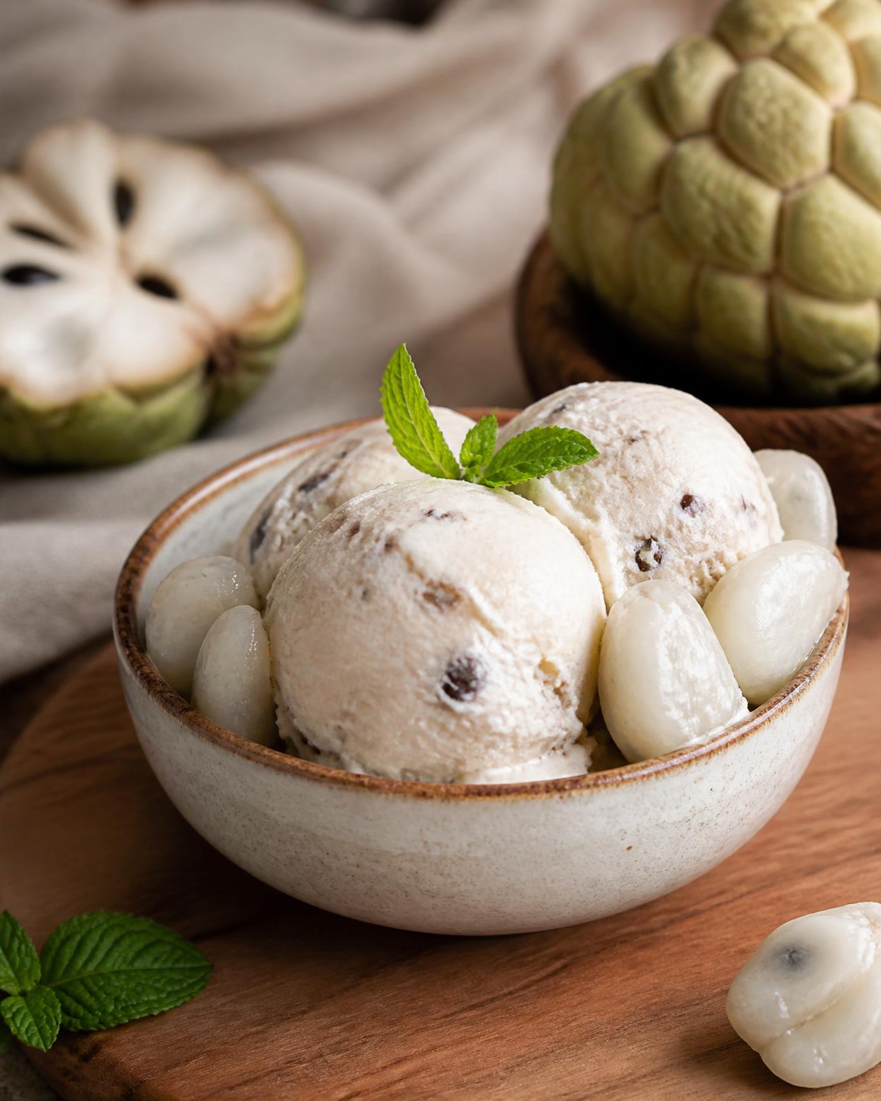 Pistachio ice cream cone